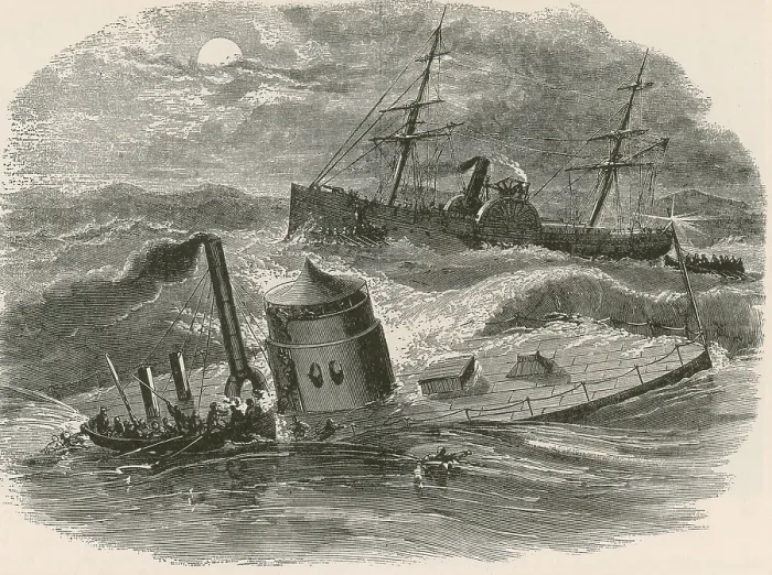 Framed Print : Wreck of the Ironclad USS Monitor, 1862 Framed Print : Wreck of the Ironclad USS Monitor, 1862