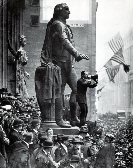 Framed Print : WWI, Douglas Fairbanks Aids 3rd Liberty Loan, NYC Framed Print : WWI, Douglas Fairbanks Aids 3rd Liberty Loan, NYC