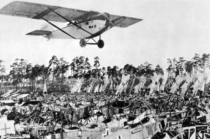 Framed Print : WWI, Post-War Germany, Airplane Cemetery