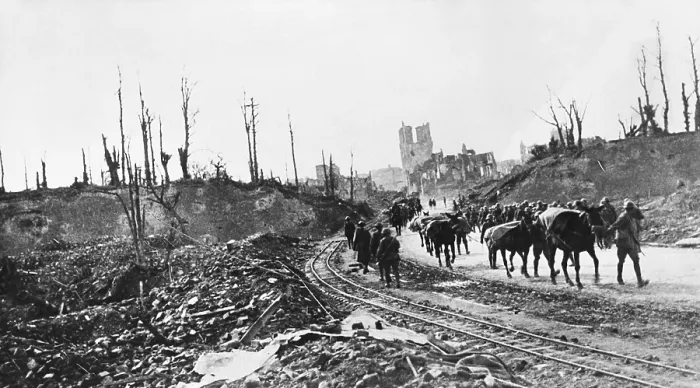 Framed Print : WWI, POWs Entering Ypres, 1917 Framed Print : WWI, POWs Entering Ypres, 1917