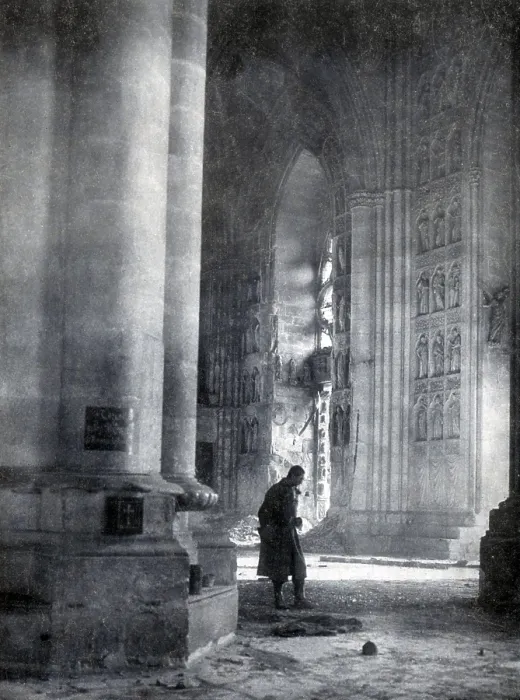 Framed Print : WWI, Reims Cathedral Framed Print : WWI, Reims Cathedral