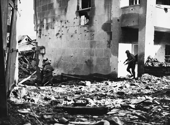 Framed Print : WWII Battle at Prum, Germany Framed Print : WWII Battle at Prum, Germany