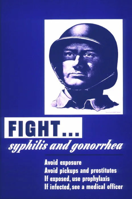 Framed Print : WWII STD Poster, Fight Syphilis and Gonorrhea Framed Print : WWII STD Poster, Fight Syphilis and Gonorrhea
