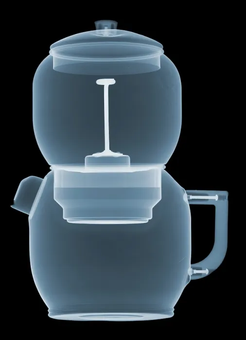 Framed Print : X-Ray of a Coffee Percolator Framed Print : X-Ray of a Coffee Percolator