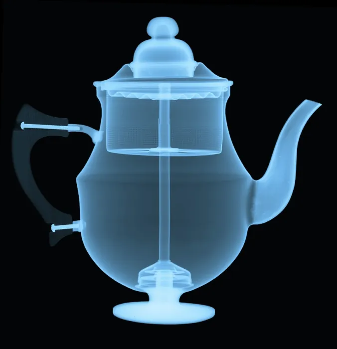 Framed Print : X-Ray of a Coffee Pot Framed Print : X-Ray of a Coffee Pot
