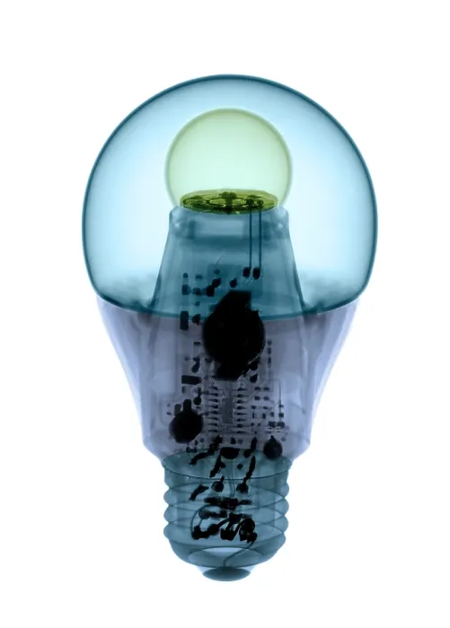 Framed Print : X-ray of an Energy Efficient Light
