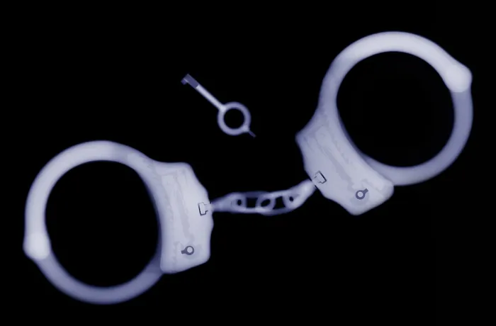 Framed Print : X-ray of Handcuffs & Keys Framed Print : X-ray of Handcuffs & Keys