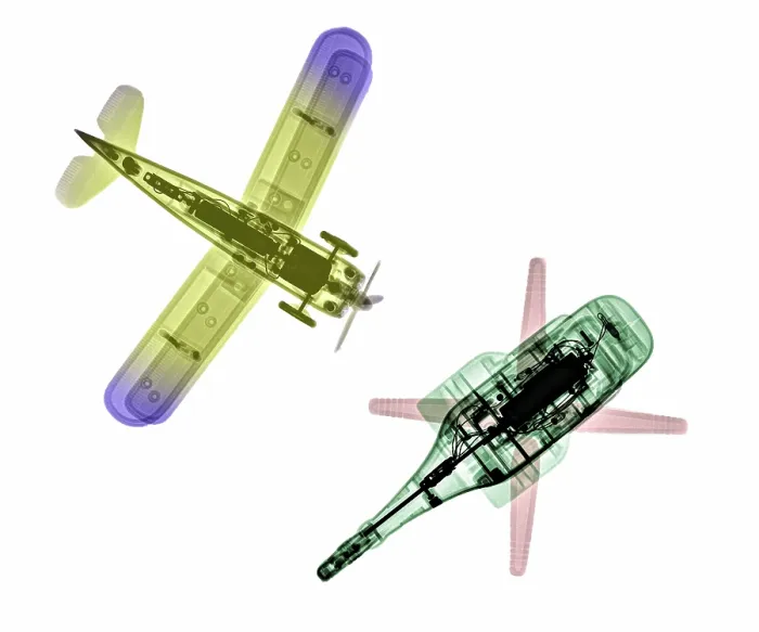 Framed Print : X-Ray of Toy Aircraft Framed Print : X-Ray of Toy Aircraft