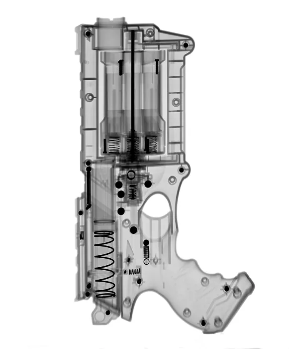 Framed Print : An X-ray of a toy gun Framed Print : An X-ray of a toy gun