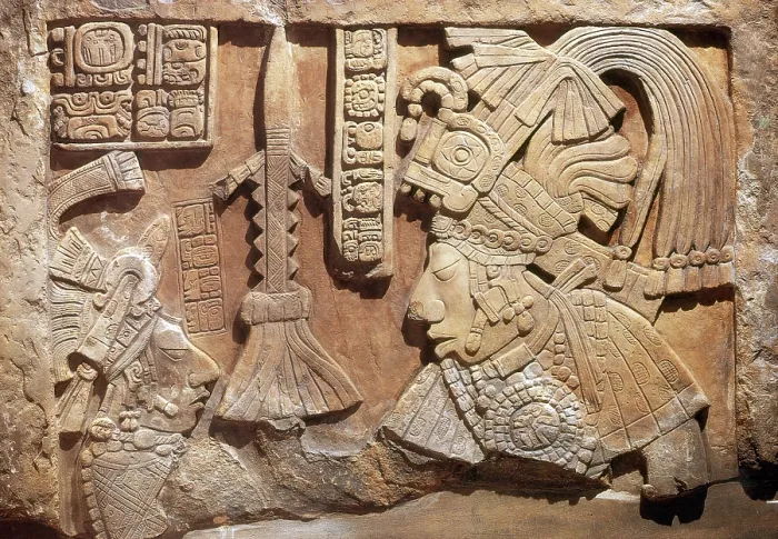Framed Print : Yaxun B'alam IV, Mayan King, 755 AD