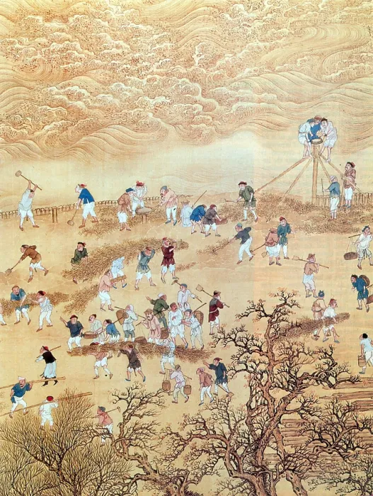 Framed Print : Yellow River Flood Control, 17th century