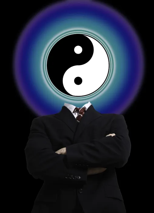 Framed Print : Yin Yang in a Man Framed Print : Yin Yang in a Man