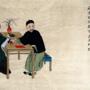 Chinese Physician Taking Radial Pulse, 1890s