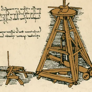Da Vinci Invention, Lifting Machine Da Vinci Invention, Lifting Machine