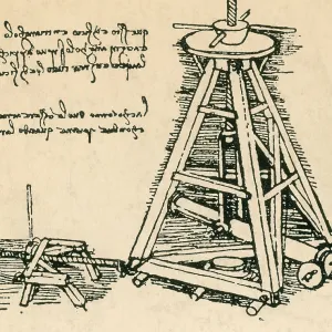 Da Vinci Invention, Lifting Machine Da Vinci Invention, Lifting Machine