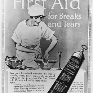 DuPont Household Cement Vintage Advertisement