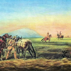 Frontiersmen and Native American Indians, 1800s Frontiersmen and Native American Indians, 1800s