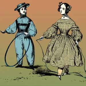 Hoop Rolling and Jump Rope, 19th century