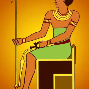 Imhotep, Ancient Egyptian Deity, Illustration