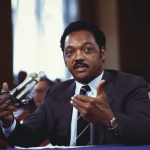 Jesse Jackson Print, c.1988, Washington D.C Jesse Jackson Print, c.1988, Washington D.C