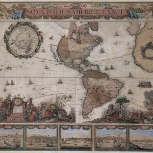 Map of the Americas, circa 1680 Map of the Americas, circa 1680