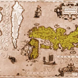 Mercator Hondius Atlas, Map of Japan, 1606 Mercator Hondius Atlas, Map of Japan, 1606