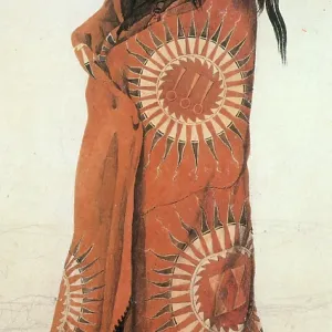 Native American Man in Painted Robe