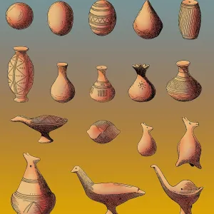 Prehistoric Clay Rattles, Bronze Age and Iron Age