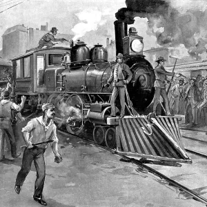 Print of the Pullman Strike, 1894