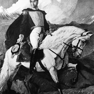 Print of Simón Bolívar