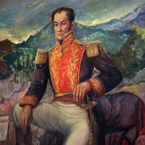 Print of Simón Bolívar