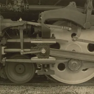 Silver Train Wheel Print, Circa 1935