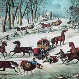 Sleighs, American Winter, 1870