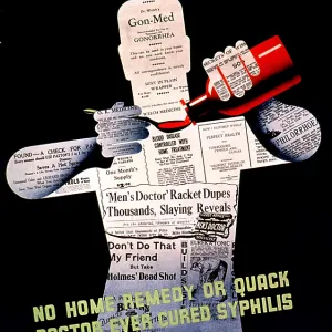 STD Poster, No Home Remedy Ever Cured Syphilis