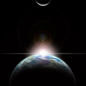 Sun Rise in Space