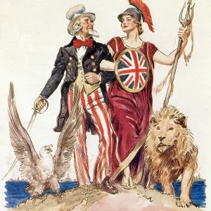 WWI Print, 'Britain's Day' 1918
