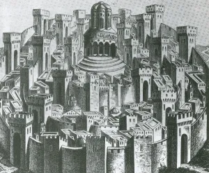 Holy Prints: 15th century woodcut of Jerusalem