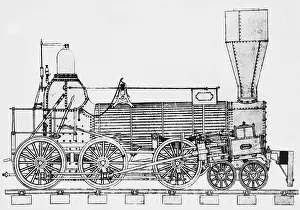 Transport Prints: 19th Century Locomotive