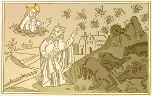 Jewish Prints: 5th Plague of Egypt, Diseased Livestock