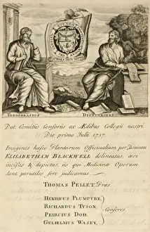 Illustrator Prints: 'A Curious Herbal', Frontispiece, 1737