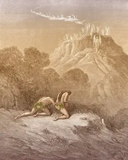 Garden Prints: Adam and Eve by Gustave Dore