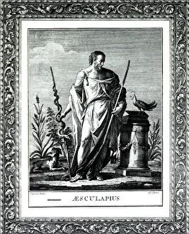 Antiquity Prints: Aesculapius, Greek God of Medicine and Healing