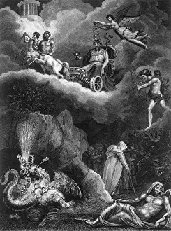 Folklore Prints: Aesculapius, Personification of Pathology, 1823