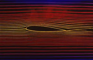 Best Sellers Part III Prints: Air Flow Demonstrating the Bernoulli Principle, Physics of Lift on an Airplane Wing