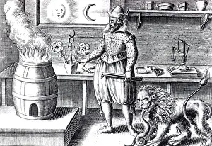 Cross Prints: Alchemical Workshop, 17th Century