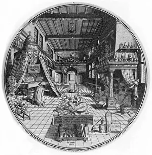 Painter Prints: Alchemist Laboratory, 1595