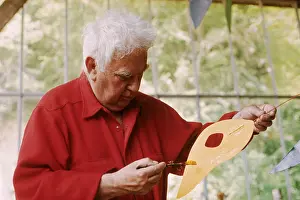 Sculptor Prints: Alexander Calder, American sculptor and modern artist, known for his mid century mobiles