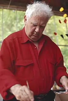 Famous People Prints: Alexander Calder, American sculptor and modern artist, known for his mid century mobiles