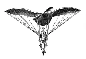 Aviation Prints: Alexandre Goupil, Flying Machine, 1883
