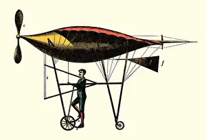 Aviation Prints: Alexandre Goupil, Flying Machine, 1883